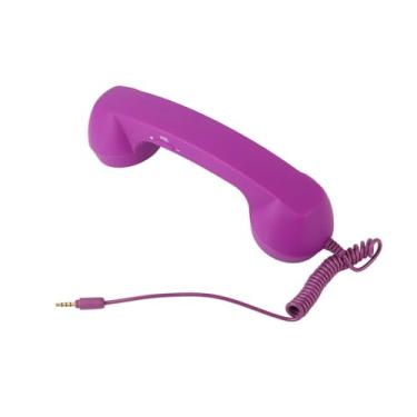 Imagem de Aparelho de telefone retrô, fone de ouvido retrô vintage de 3,5 mm, receptor de telefone celular, microfone alto-falante para telefones celulares, receptores de fone de ouvido para telefones