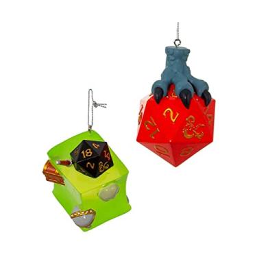 Imagem de Kurt S. Adler Dungeons and Dragons Dice and Gelatinous Cube, conjunto de 2 peças