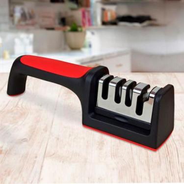 Imagem de Amolador Afiador De Facas Adaga 3 Em 1 Profissional - AMOLA 3 EM 1