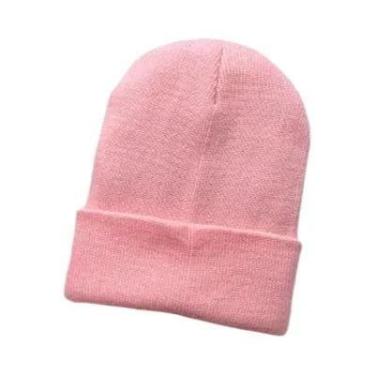 Imagem de Gorros de Inverno de Malha - Unissex, para Outono e Inverno, Rosa