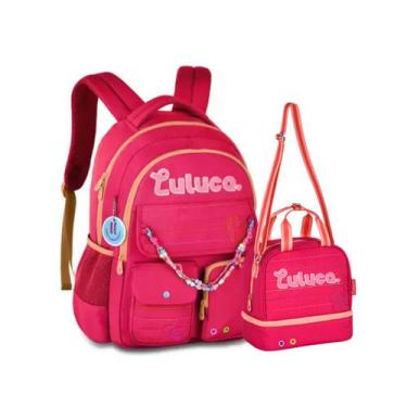 Imagem de Kit Mochila e Lancheira Escolar Juvenil Da Youtuber Luluca - Clio, Ros