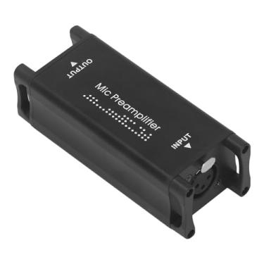 Imagem de Pré-amplificador de Microfone Akozon, Pré-amplificador de Microfone Dinâmico de Baixo Ruído Amplificador Sem Perdas Pré-amplificador de Reforço de Ganho de Microfone de 25DB para