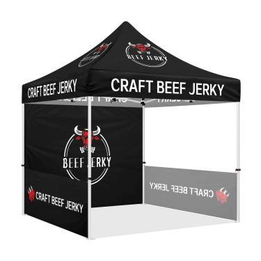 Imagem de Tenda de dossel personalizada 25 x 25 cm com logotipo comercial e opções de parede lateral para carne seca artesanal (ou qualquer design personalizado)