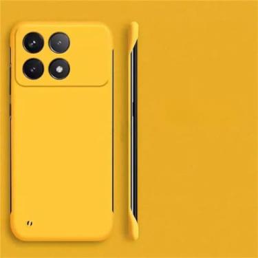 Imagem de Capa de telefone ultra fina sem moldura para POCO F6 F3 Pro à prova de choque rígido PC traseiro capa para POCO M3 Pro 5G pele, amarelo, para Poco F3