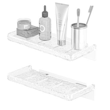 Imagem de Kit 2 Suporte Banheiro Sem Furo, Suporte Adesivo Porta Shampoo Organizador Banheiro, Canto Parede Banheiro Cesto Prateleira, Organizador Multiuso Alta Fixação Sem Furar A Parede