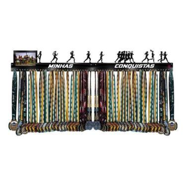 Imagem de Porta Medalhas Personalizado Feminino Corrida 1,24 Metros - QUADRO DE 