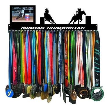 Imagem de Porta Medalha Prova Tambor Porta Retrato P/ Até 100 Medalhas - QUADRO 