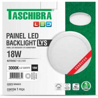 Imagem de Luminaria Led Plafon Taschibra Lys Externo Redondo 18W 3000K 21Cm