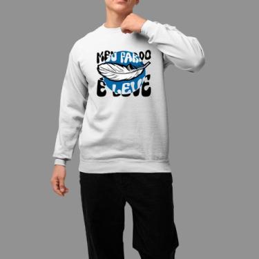 Imagem de Moletom Gola Careca Basico Masculino Casual Moda Religioso Tecido Maci