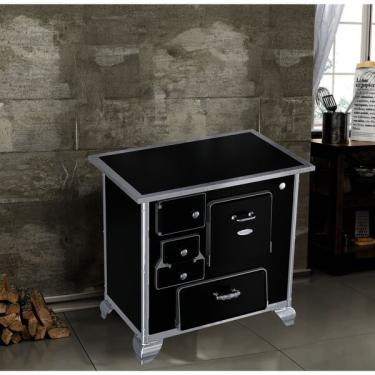 Imagem de Fogão A Lenha N1 Gabinete Vitroceramico L/d Preto