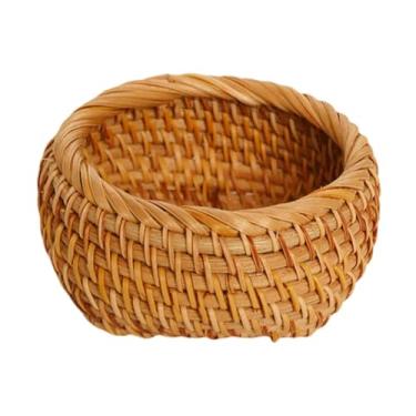 Imagem de Fenteer Organizador de cesto de frutas tecidas portador multiuso café da manhã cesto de cesta de cesta de bandeja para piqueniques de festas mesa de, 13cmx11cmx7cm