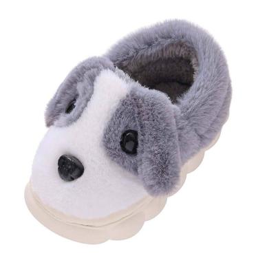 Imagem de Pantufa Infantil Meninos Cachorrinho Antiderrapante 20 Ao 38