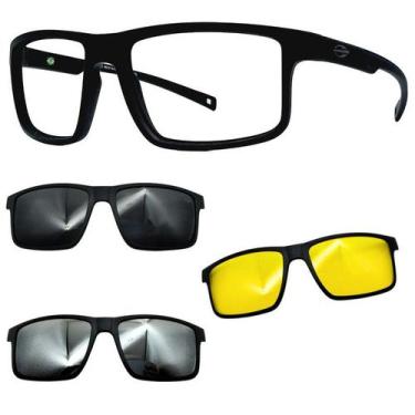Imagem de Oculos Mormaii Swap 5 6127 Preto Fosco com 3 Clipons CPN, Preto fosco
