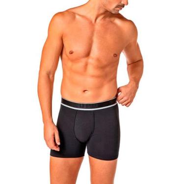 Imagem de Cueca Boxer Lupo 18466-001 Masculina Algodão Com Elastano T. P/GG, GG,