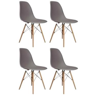 Imagem de Conjunto 4 Cadeiras Eames Eiffel Dkr Movescan Cinza