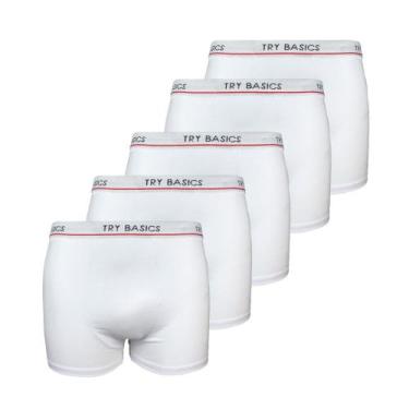 Imagem de Kit 5 Cuecas Boxers Infantil Box Algodão Cotton Conforto - Try Basics,