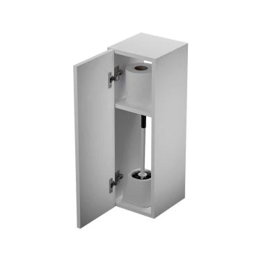 Imagem de Armário Organizador Multiuso Branco com Porta para Banheiro