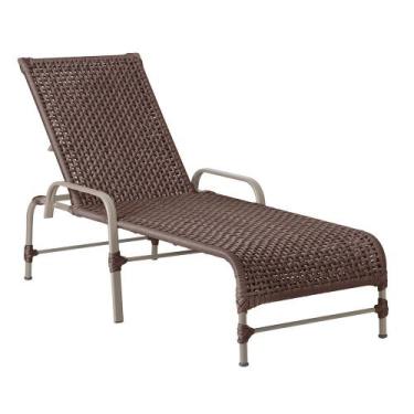 Imagem de Espreguiçadeira Reclinável Catar Fendi e Corda Náutica Trama Original,