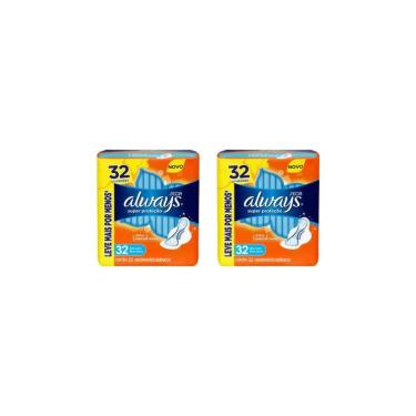 Imagem de Absorvente Always Basico Com 32 Seca Com Abas - Kit Com 2Un
