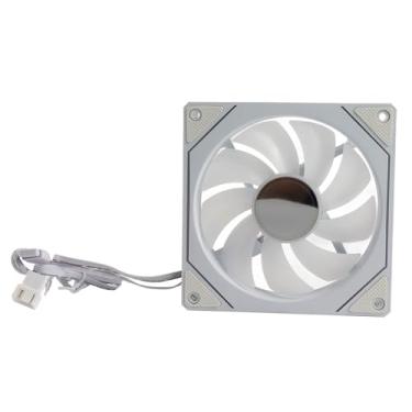 Imagem de Ventilador Alto do Caso do Argb Pwm do Rpm 120mm, Ventilador do Computador da Redução de Ruído, fã da Sincronização da Placa-mãe do Rgb para o Chassi do Pc (Folha Positiva Branca)
