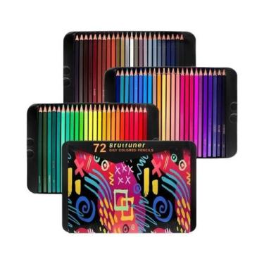 Imagem de Conjunto Profissional de Lápis de Cor de Madeira (48/72/120/150/160/18