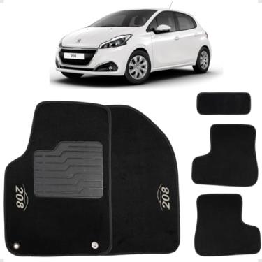 Imagem de Tapete Automotivo Peugeot 208 2013 Até 2019 Carpete Bordado
