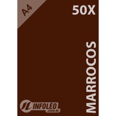 Imagem de 50 Folhas Papel Color Plus Marrocos (Marrom Escuro) A4 180g