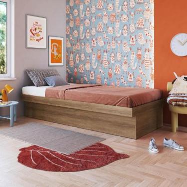 Imagem de Cama Solteiro Flutuante p/ Quarto 82,2cm x 192cm com Box Baú - Art In 