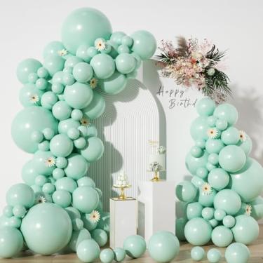 Imagem de Hoobalon Balões Azul-Petróleo Pastel Em Tamanhos Diferentes 5, 10, 12 E 18 Polegadas - 134 Peças Para Arco De Guirlanda, Chá Bebê, Formatura, Casamento, Aniversário, Revelação Gênero, Decoração Fest