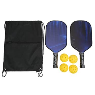 Imagem de Pickleball Paddle Glass Fiber PP Core Lightweight Racket com 4 bolas para treinamento esportivo e jogo recreativo