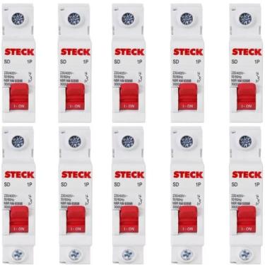 Imagem de Kit 30 Disjuntor Monopolar Automático 10a Curva C Sdd61c10 Steck