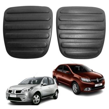 Imagem de Kit Capa Pedal Embreagem E Freio Logan E Sandero Até 2011