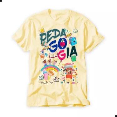 Imagem de Camiseta Professores Educação Pedagogia Camisa Amarela Nova - loja din