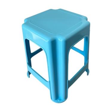 Imagem de Bancos de Plástico Criança Banquinho de plastico Infantil 34cm Kit de 1 ate 4 Peças(01 Peça,Azul Claro)
