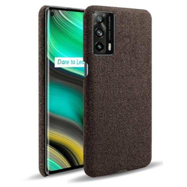 Imagem de Capa para OPPO Realme X7 PRO ULTRA,Capa desenhada em lona,Case Protetora Ultrafina com Empunhadura Macia,Design em Tecido Antichoque e Antiarranhões-Brown