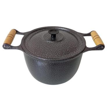 Imagem de Caldeirão Alumínio Batido Craqueado 20 Cm Para Feijão - Shopmy