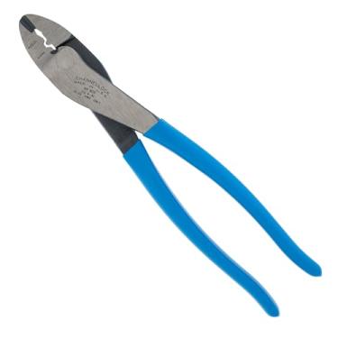 Imagem de Ferramenta de fiação Channellock, 909, Ferramenta de crimpagem com cortador, Original Version, 9.5-Inch Crimper/Cutter