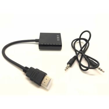 Imagem de Cabo Adaptador Conversor Hdmi Para Vga Com Saída P2 De Áudio