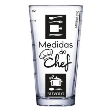 Imagem de Copo De Vidro Medidor Preparo De Receitas Medida Certa - Rufinos
