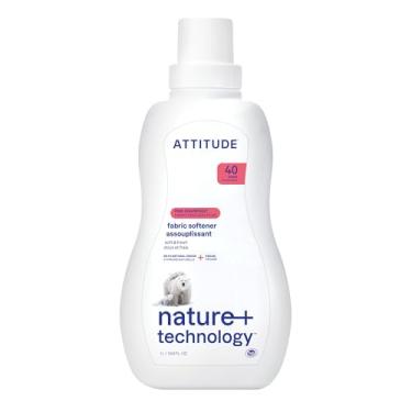 Imagem de ATTITUDE Líquido amaciante de roupas, detergente vegano e derivado naturalmente, à base de plantas, compatível com máquina de lavar HE, toranja rosa, 40 cargas, 90 ml