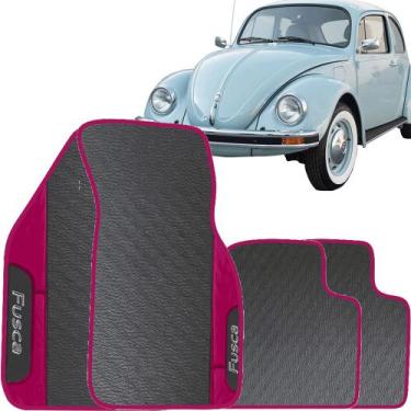 Imagem de Lindo jogo tapete 4 peças carro automotivo  na cor rosa volkswagen fus