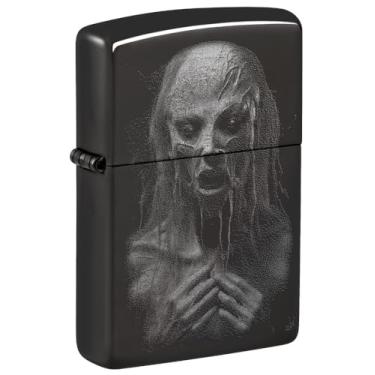 Imagem de Zippo Isqueiro de bolso preto de alto polimento Monster Design