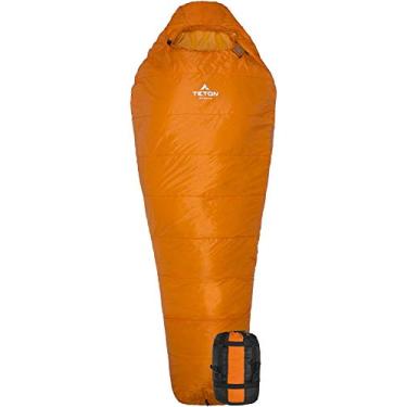 Imagem de TETON Sports Saco de dormir leve da Altos; acampamento, caminhada, mochilão, 0F/laranja/sintético, 213 x 81 x 7,6 cm (1169)
