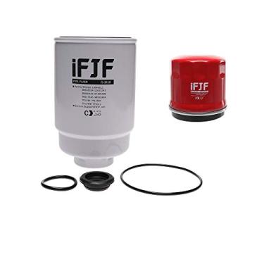 Imagem de iFJF 29539579 Filtro de parafuso para GMC Chevy Silverado 1000 2500HD 3500HD com 6,6L Duramax Diesel 2001-2018iFJF Fuel filter+oil filter iFJF-TP3018-9579