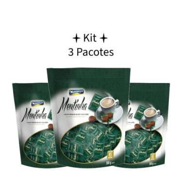 Imagem de Kit 3 Mentinha Pastilha De Chocolate Ao Leite 300g - MONTEVÉRGINE