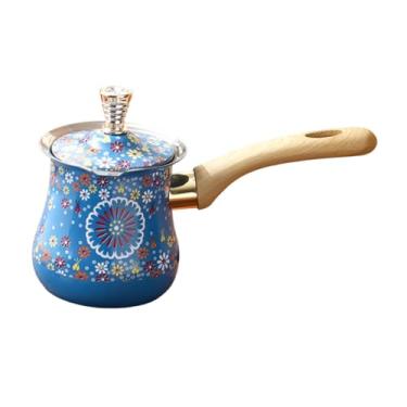 Imagem de SiaBiced Cafeteira profissional com pega confortável e alça, aquecedor de manteiga com bico antitransbordamento e aço inoxidável para café, 720 Ml