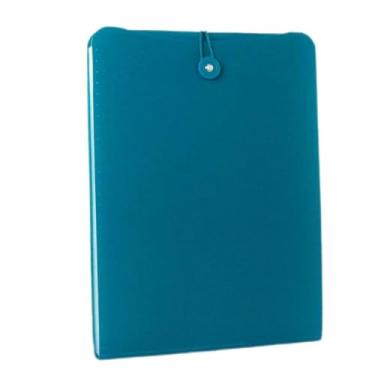 Imagem de Eitonbu Pasta sanfonada vertical expansível com 7 bolsos organizador de documentos carteira de documentos pasta organizador de arquivos de negócios A4 tamanho carta fecho de corda elástica azul claro