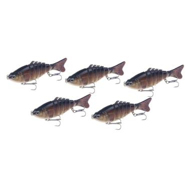 Imagem de Aymzbd 5 peças iscas de pesca swimbaits iscas de natação crankbaits para bagre perca walleye