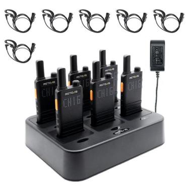 Imagem de Walkie Talkies Retevis B3H recarregáveis (3ª geração RT22), pacote com