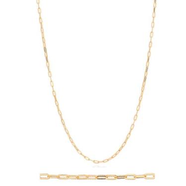 Imagem de Cordão Rommanel Banhado Ouro Elo Cadeado Tamanho 70cm 532532